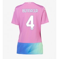 Camiseta AC Milan Ismael Bennacer #4 Tercera Equipación Replica 2023-24 para mujer mangas cortas
